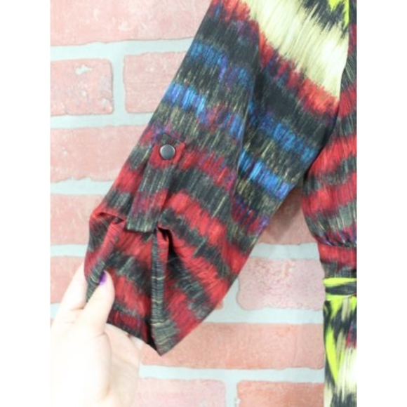 CHARLIE JADE Silk 3/4 Sleeve Short Belted Romper - Picture 4 of 7